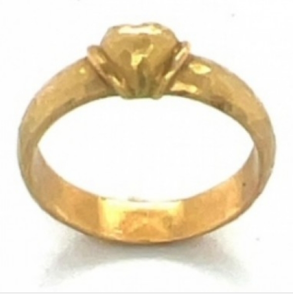 Tiffany & Co. Italy 18K YG Paloma Picasso Hammered Ring Wedding Registry